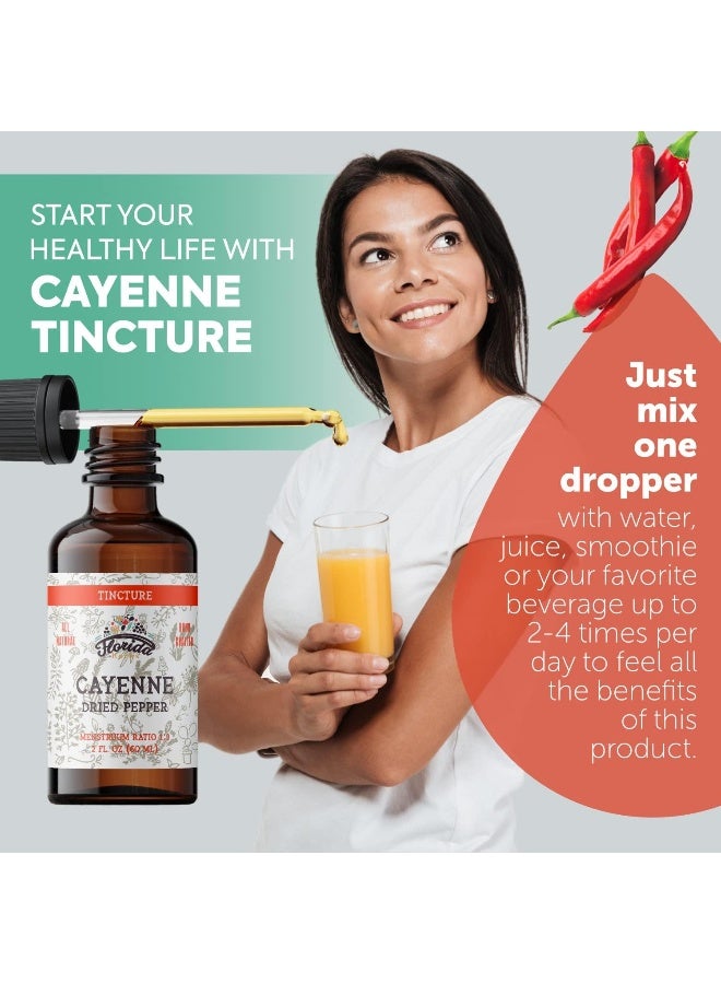 FLORIDA HERBS Cayenne Tincture Extract, Organic Cayenne (Capsicum annuum) Dried Pepper - Vegetable Glycerin - Non-GMO - 2 oz - Image 4